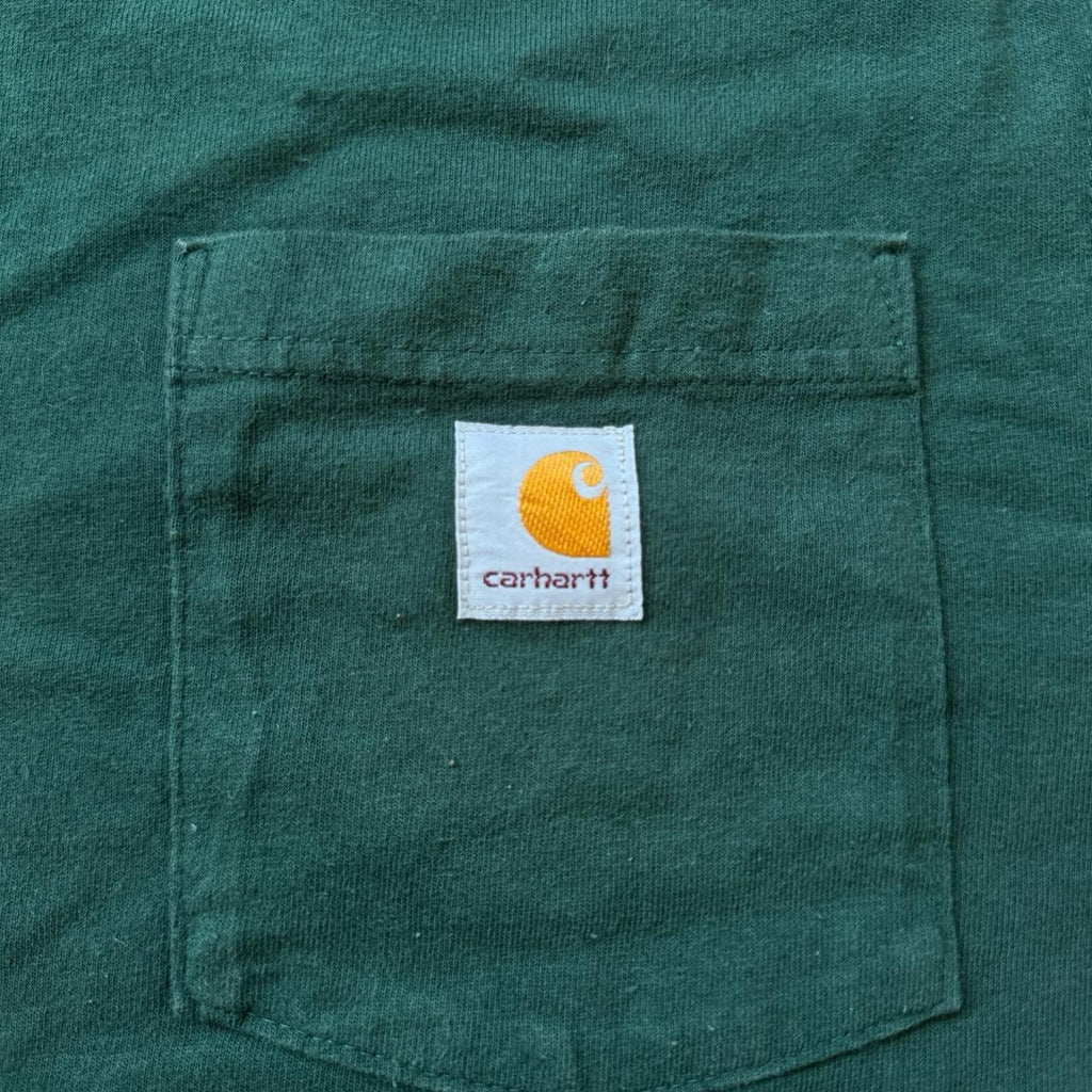 Carhartt Original Fit Dark Green Front Pocket Short-sleeved T-Shirt Size S