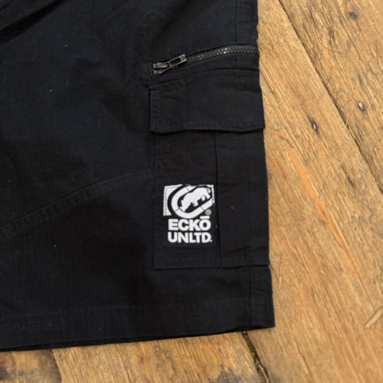 Ecko Unltd Black Cargo Shorts W34