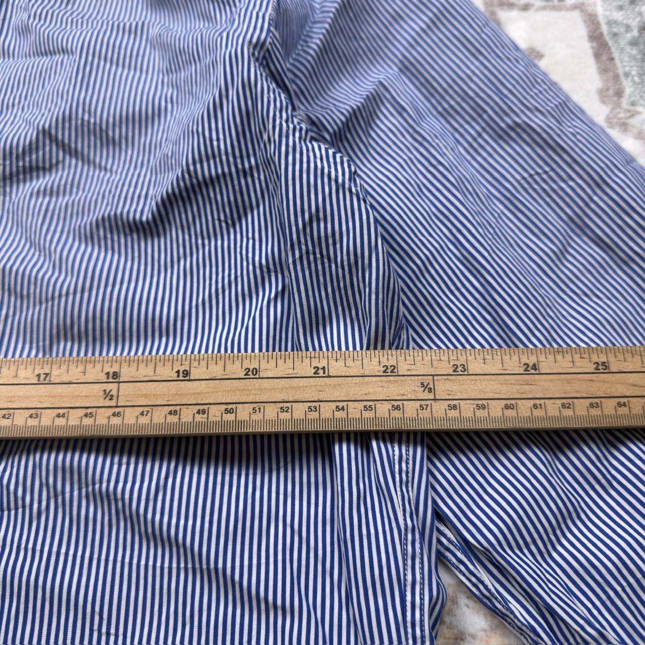Tommy Hilfiger Blue Striped Long-sleeved Button-up Shirt Size XL