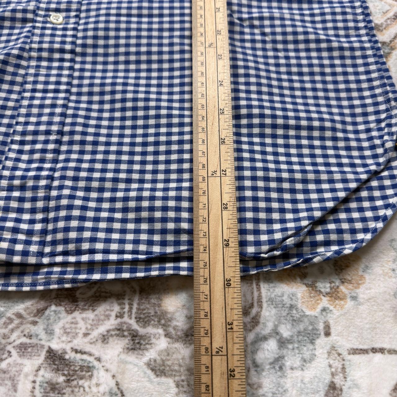 Ralph Lauren Classic Fit Blue Gingham Long-sleeved Button-up Shirt Size M