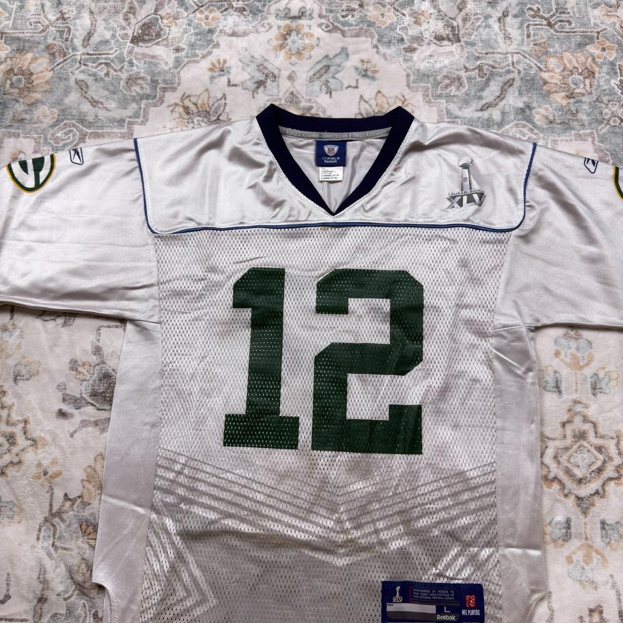 Reebok NFL Aaron Rodgers Jersey in Silver Size L