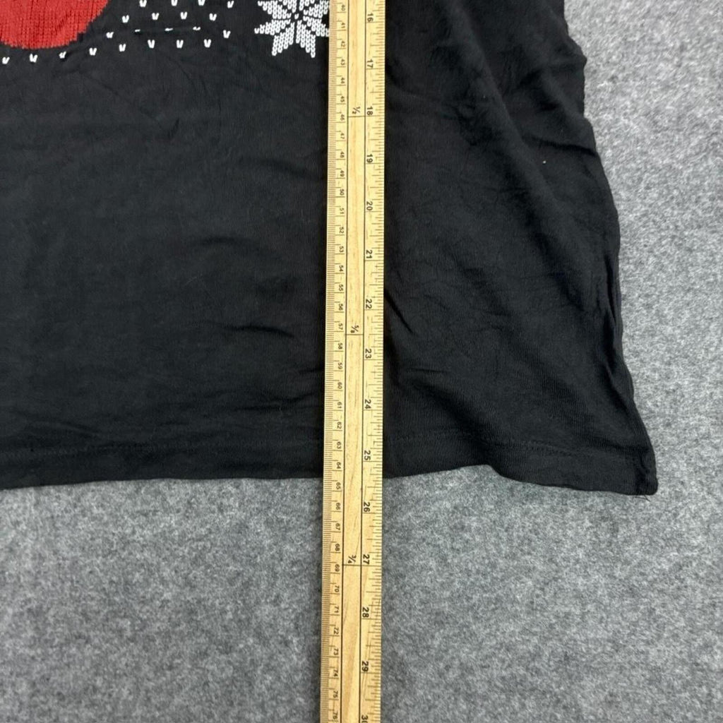 Black and red Rolling Stones Christmas T-shirt