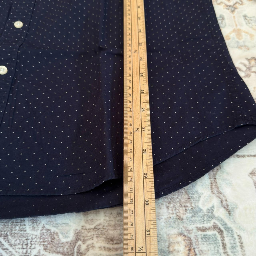 Levi's Polka Dot Button-up Long-sleeves Shirt in Navy Blue Size XL