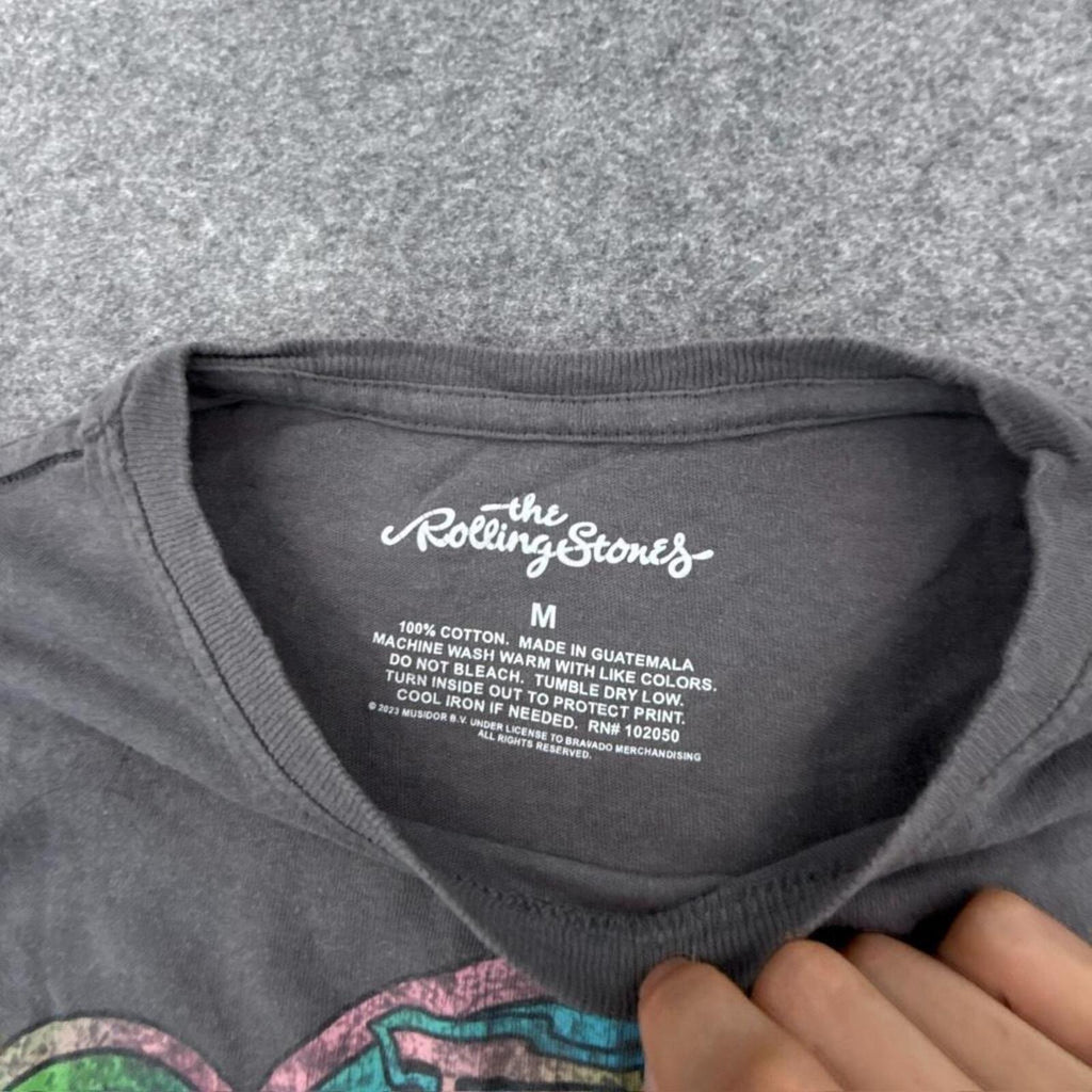 Grey Rolling Stones graphic tee