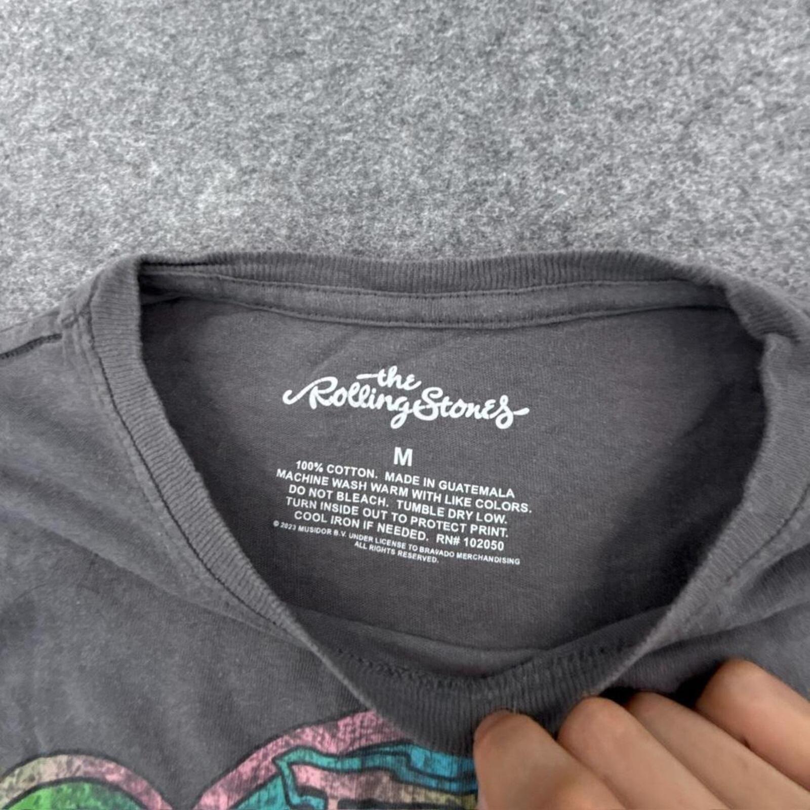 Grey Rolling Stones graphic tee