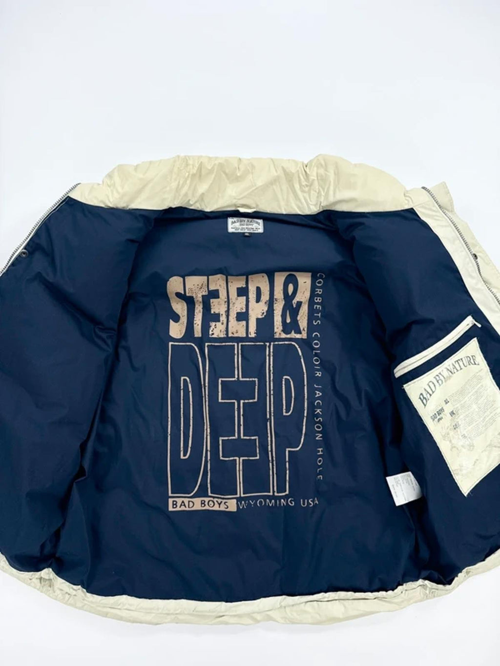 Bad Boys Vintage Puffer Jacket Cream