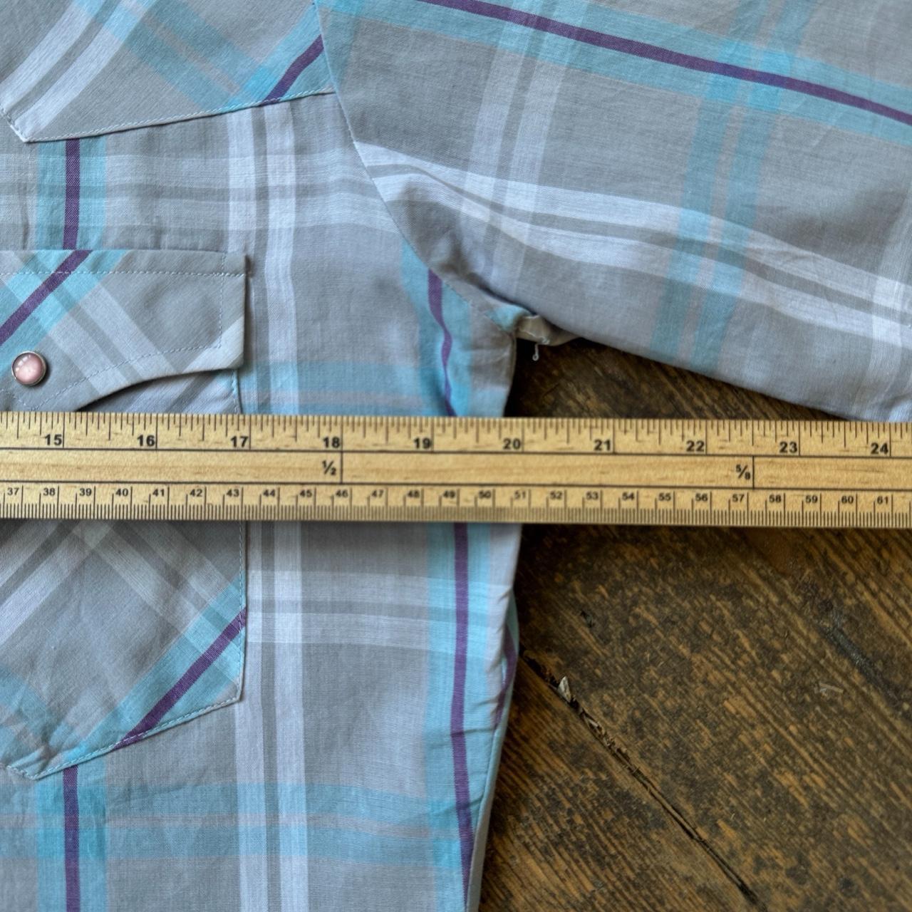 Levi's The Cowboy’s Tailor Blue and Gray Plaid Button-up Shirt Size M