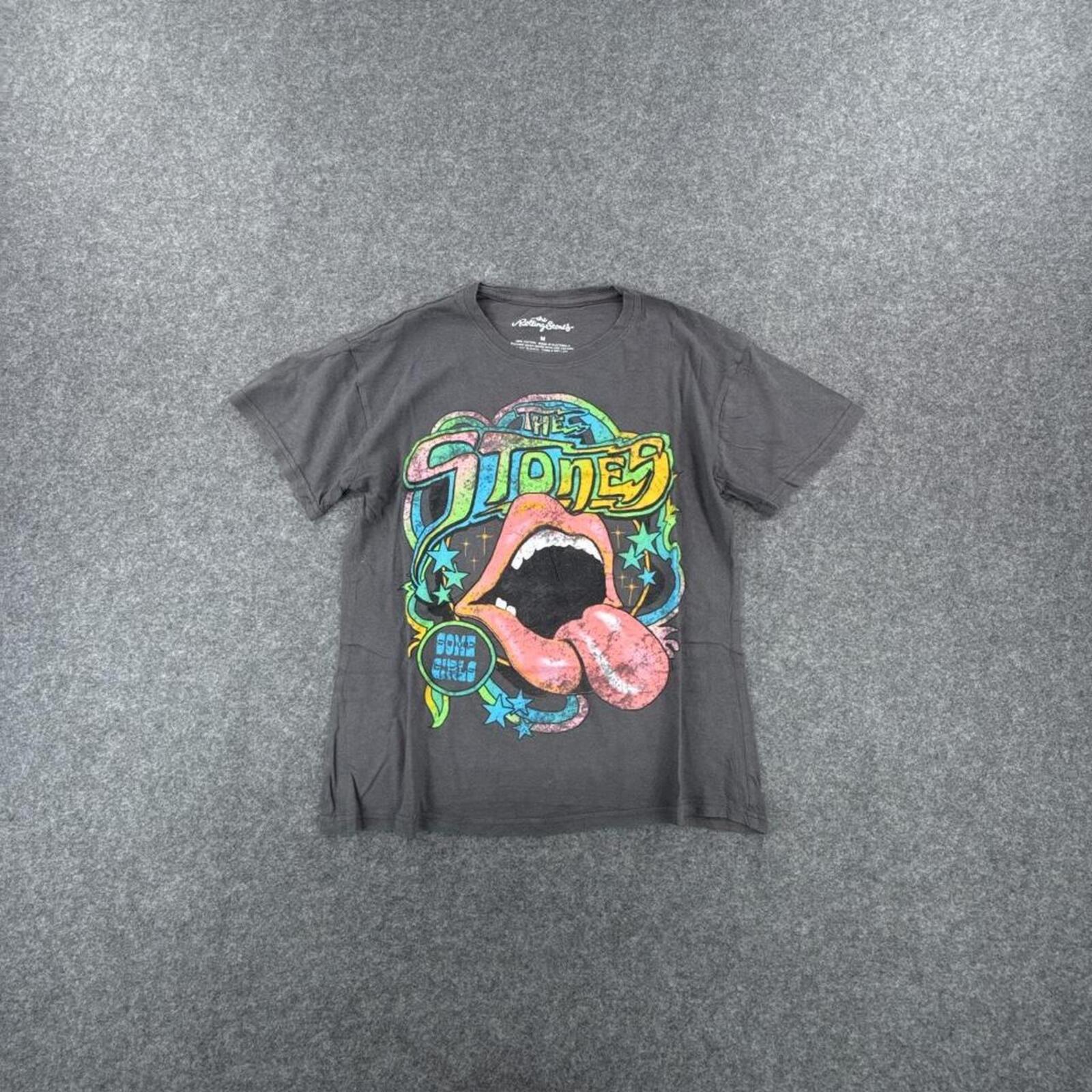Grey Rolling Stones graphic tee