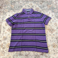 Tommy Hilfiger Purple Striped Polo Shirt Size L