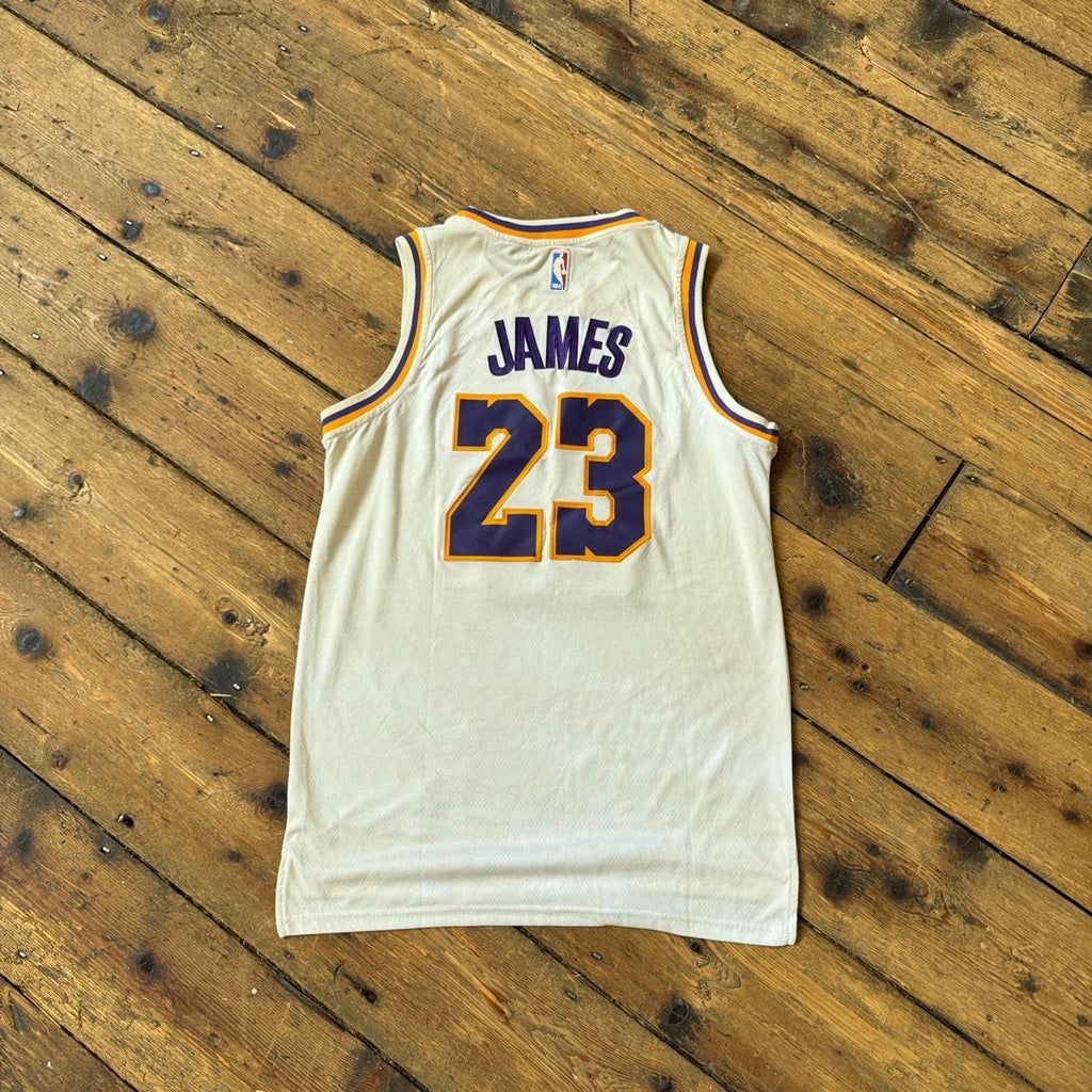 Nike NBA LeBron James Lakers Jersey in White Size 48