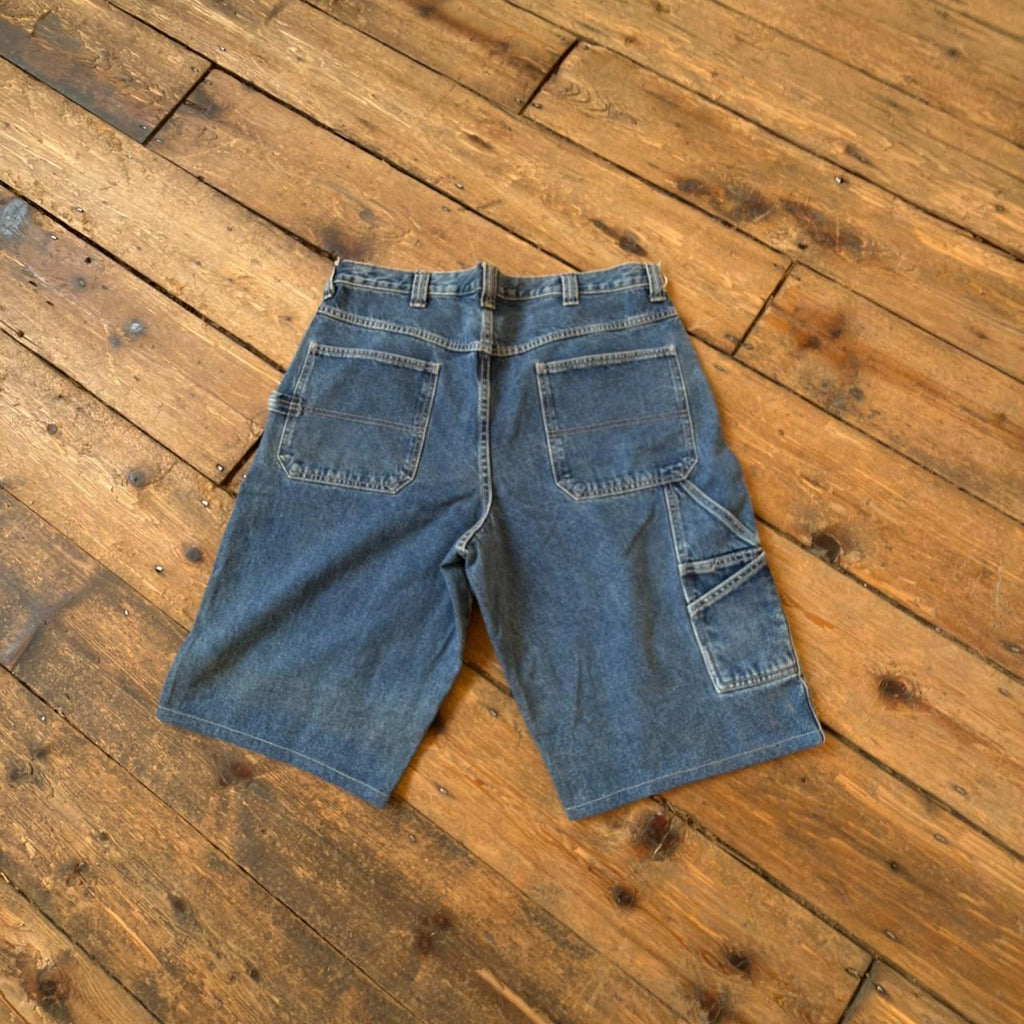 Old Navy 90s Style Medium Wash Denim Carpenter Shorts W36