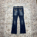 Premier Y2K Flared Jeans with Embroidery Design Size 7/8