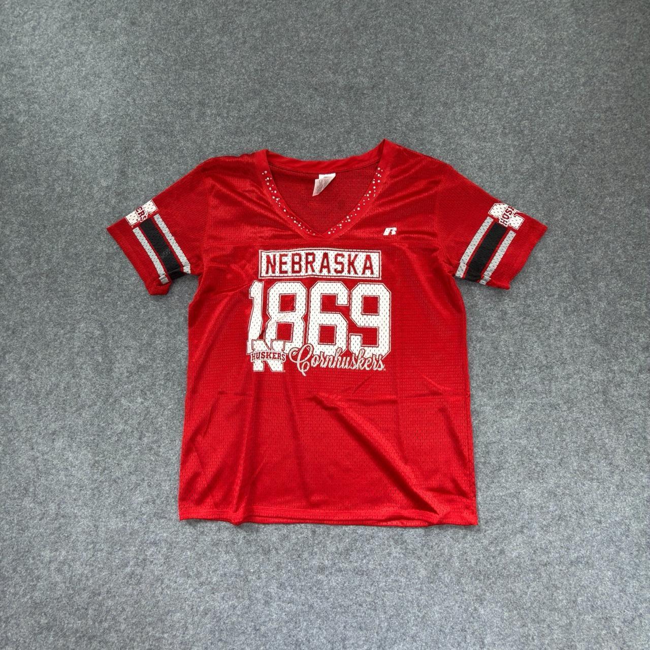 Russel Nebraska Cornhuskers Women’s Jersey With Gem Details