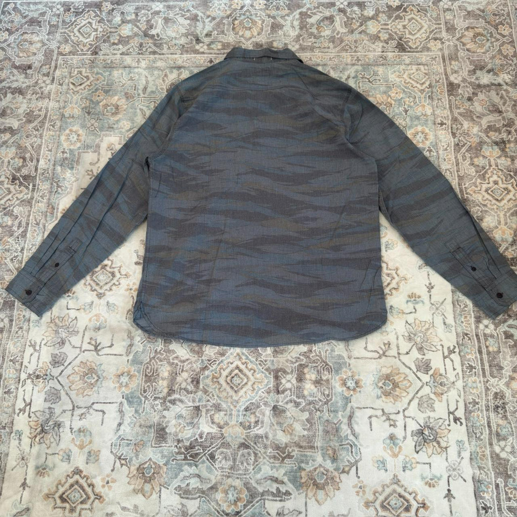Levi's Blue Patterned Button-up Long-sleeved Shirt Size XL