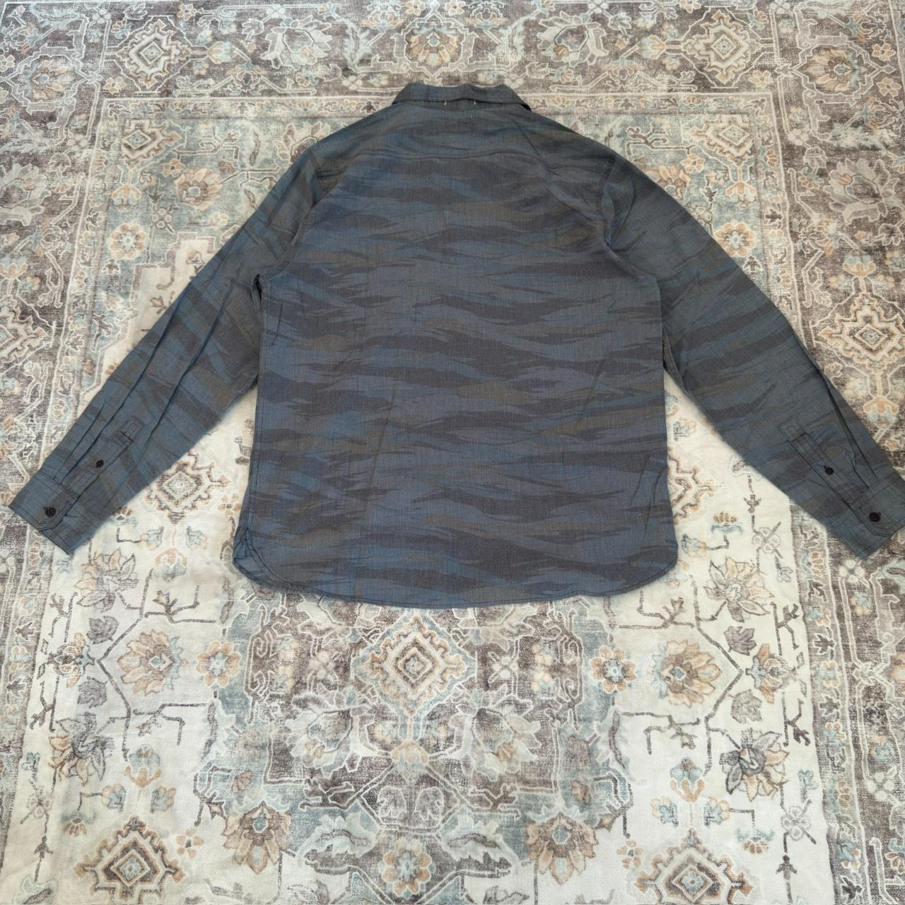 Levi's Blue Patterned Button-up Long-sleeved Shirt Size XL