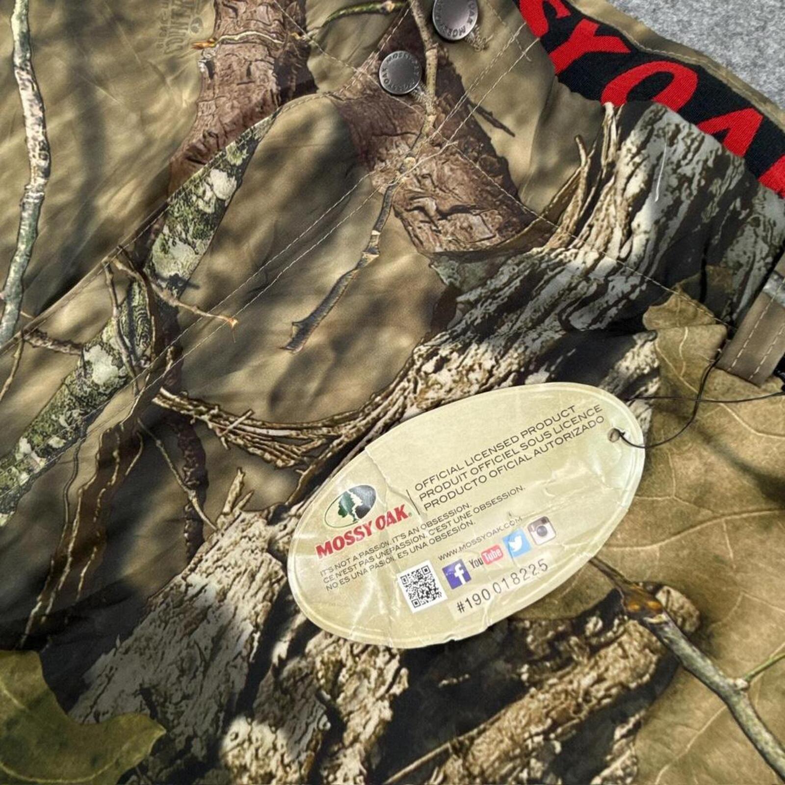 Realtree camo cargo pants with zipper pockets and adjustable waistband