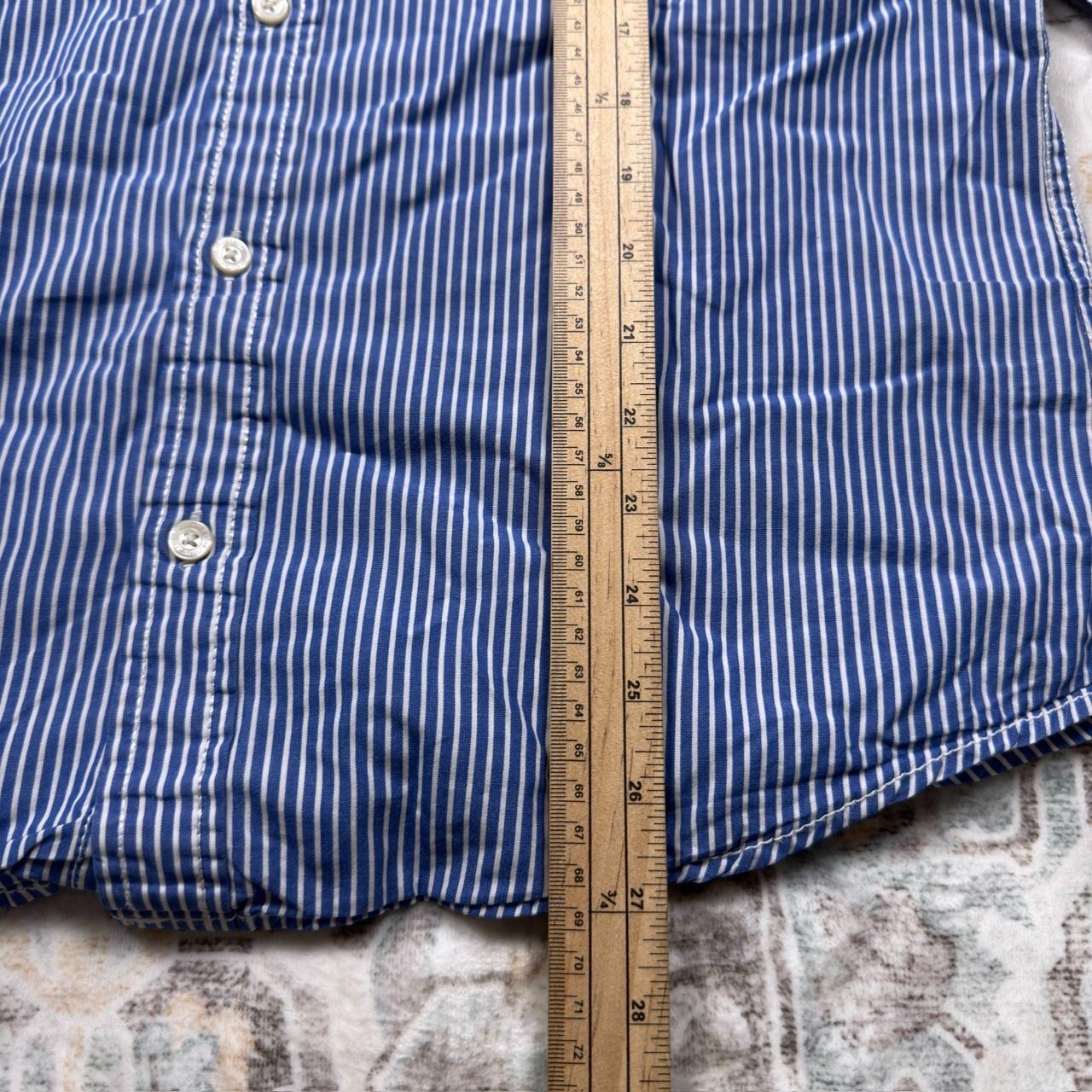 Tommy Hilfiger Blue Striped Long-sleeved Button-up Shirt Size M