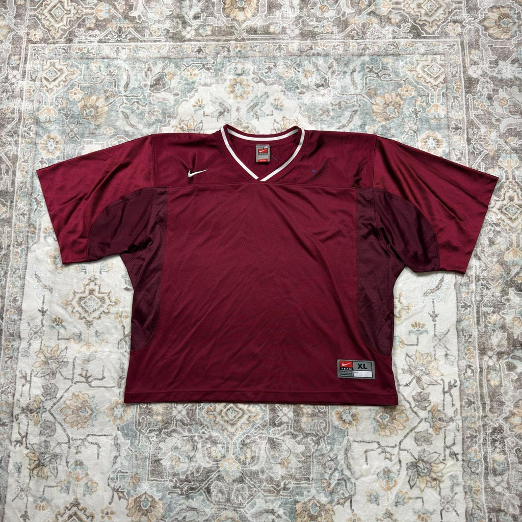 Nike Fit Dry Cropped Jersey in Burgundy Size XL