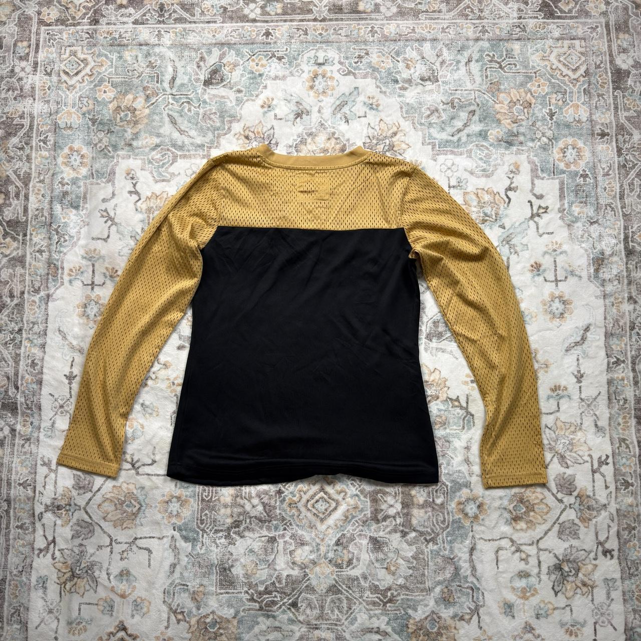 NFL New Orleans Saints Long-sleeved Jersey in Black and Gold Women’s Size S