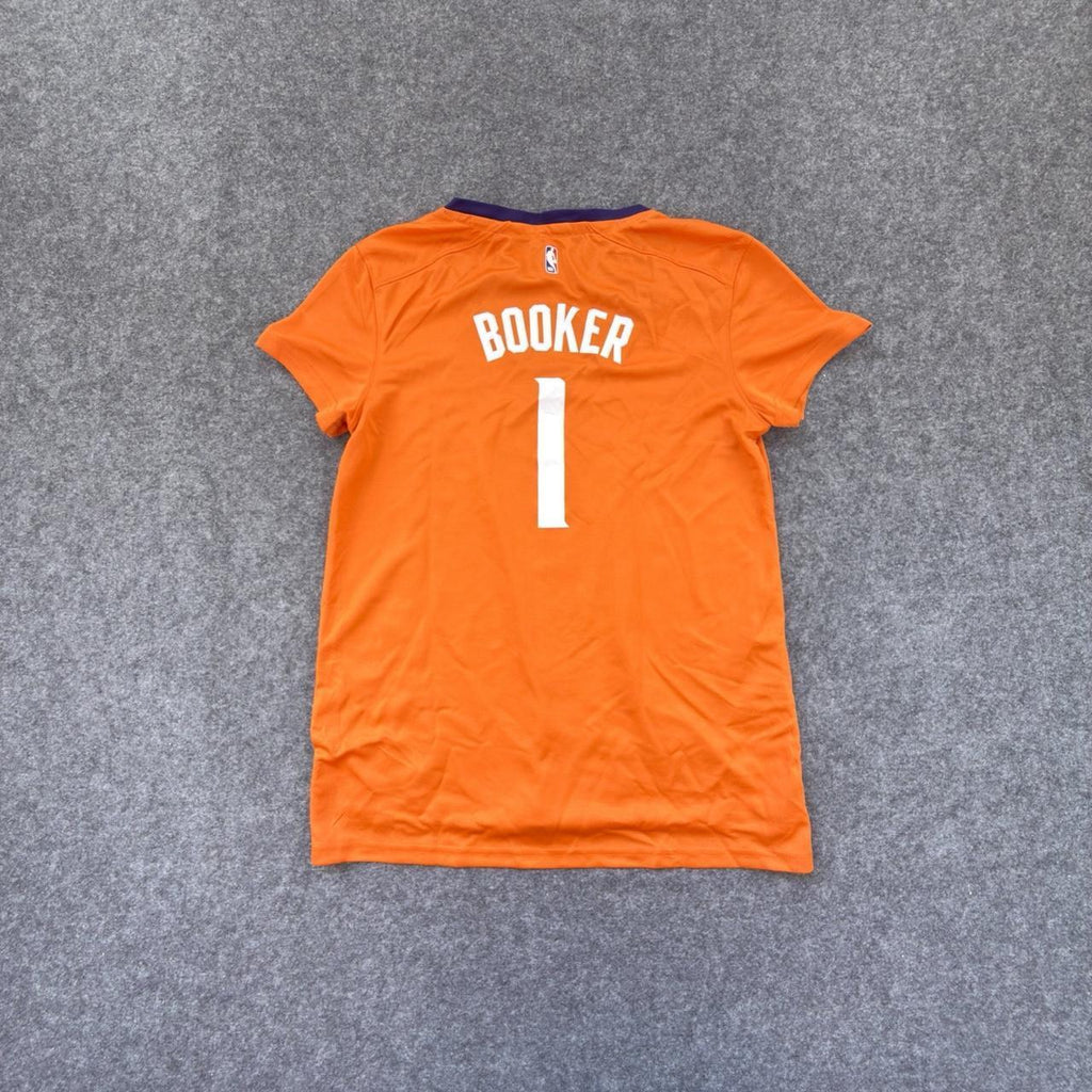 Fanatics Women’s NBA Phoenix Suns Devin Booker Short-sleeved Jersey in Orange