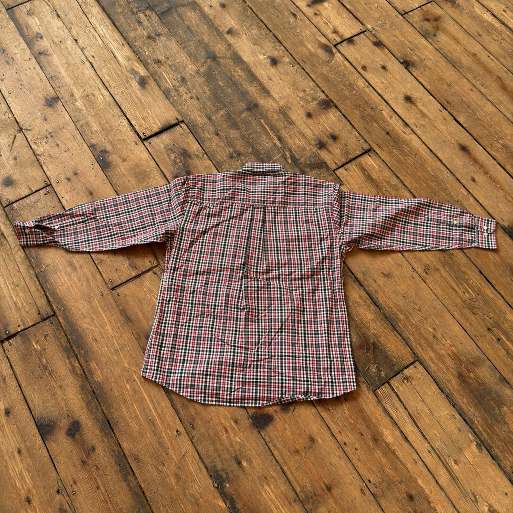 Pendleton Cotton Metro Shirt Red and Black Plaid Long Sleeve Shirt Size L