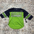 Seattle Seahawks Green and Navy Jersey Size S