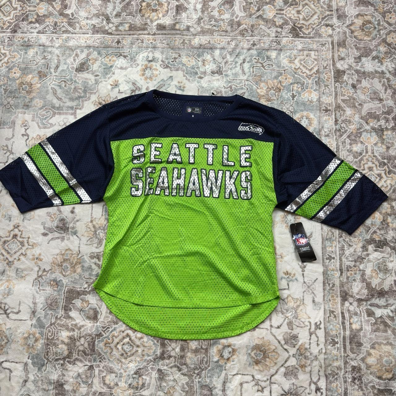 Seattle Seahawks Green and Navy Jersey Size S