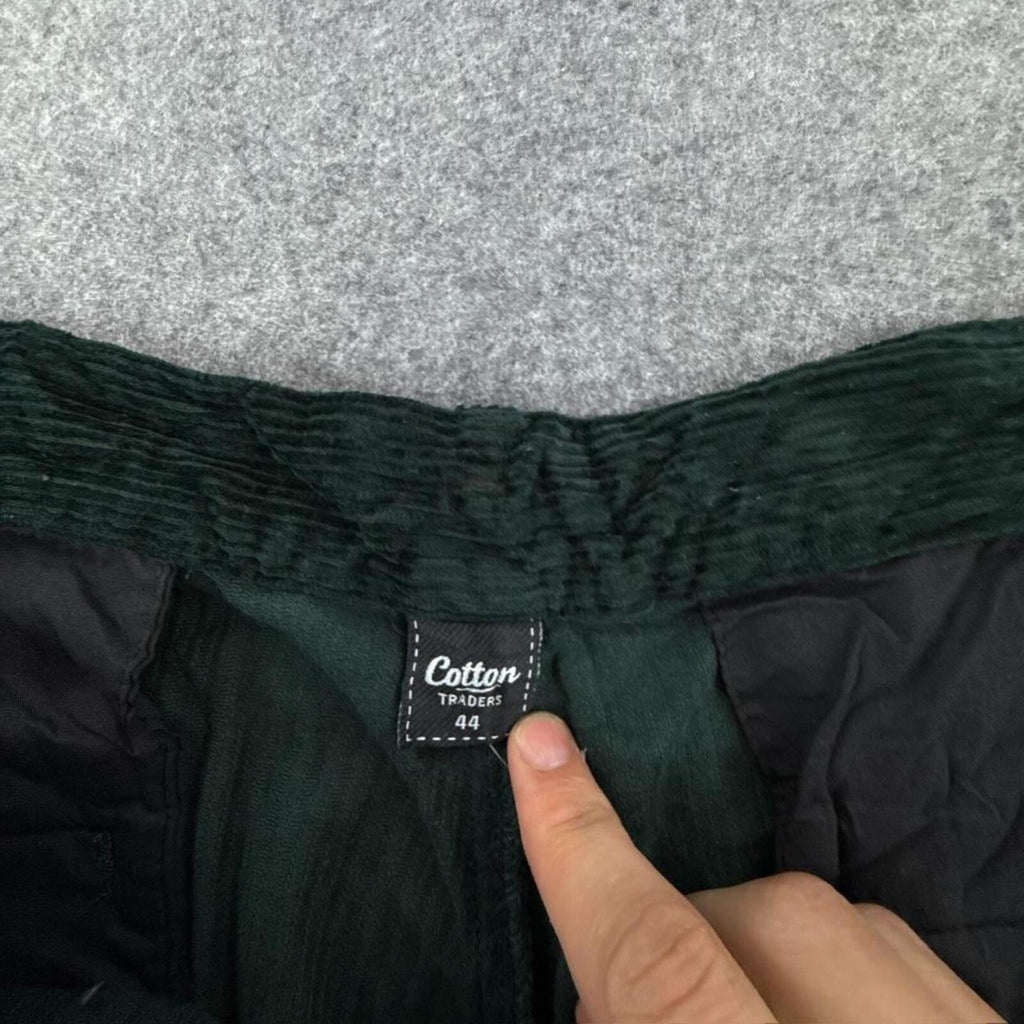 Emerald Green corduroy straight leg trousers