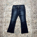 Vanity Y2K Dark Wash Flared Jeans W32 L33