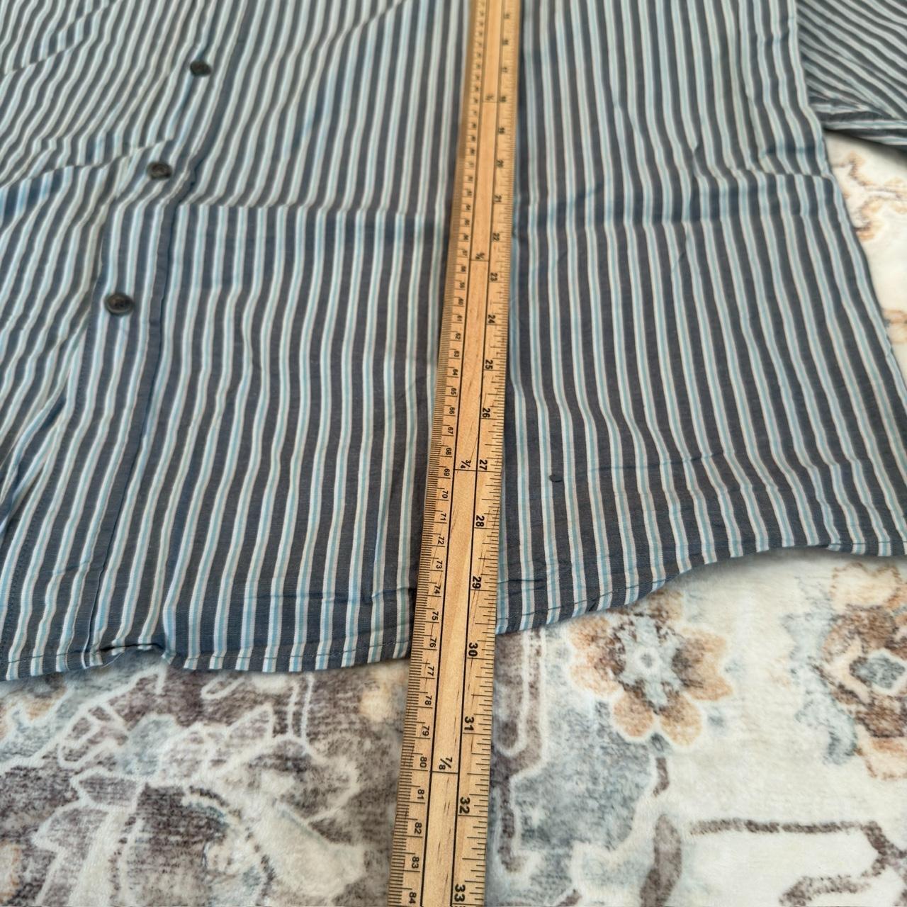 Lee Blue Striped Button-up Long-sleeved Shirt Size 2XL