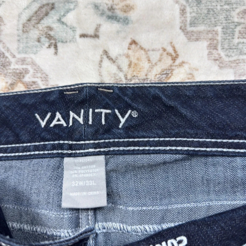 Vanity Y2K Dark Wash Flared Jeans W32 L33