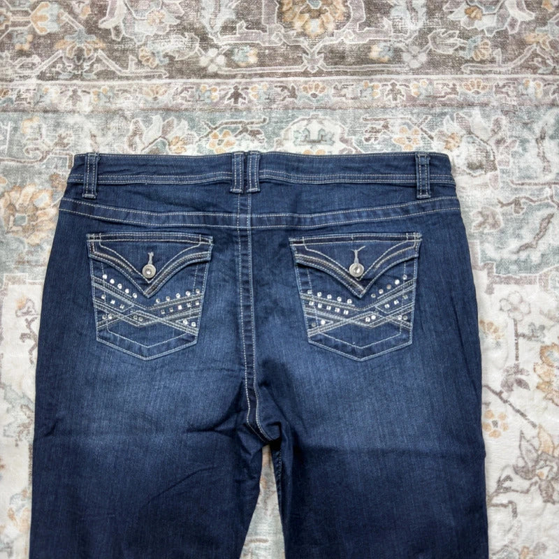APT. 9 Bootcut Y2K Jeans with Embroidered Pockets