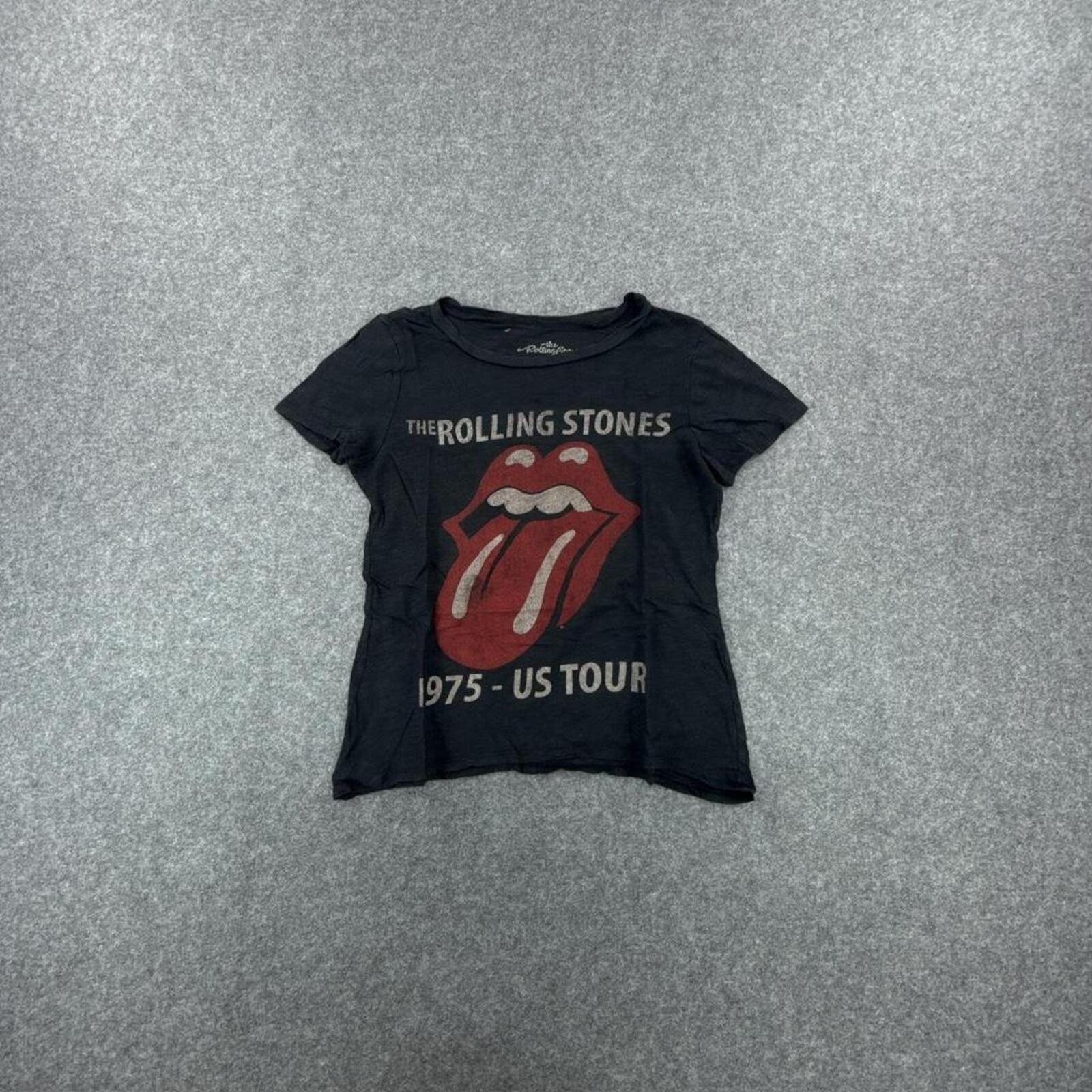 Black Rolling Stones 1975 US Tour tee