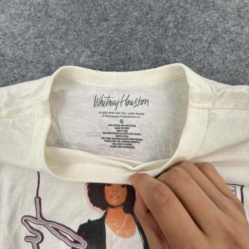 Whitney Houston World Tour 87 white cotton t-shirt