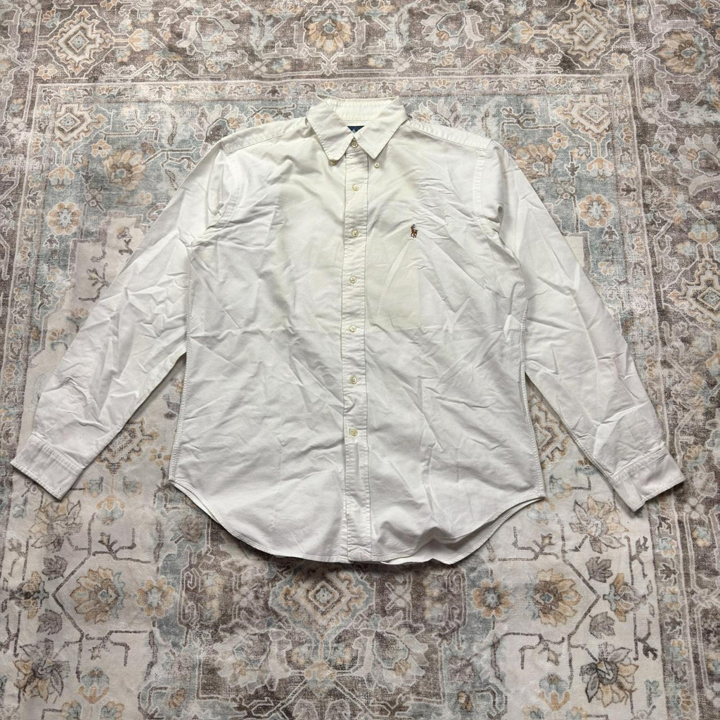 Ralph Lauren Classic Fit Long-sleeved Button-up Shirt in White