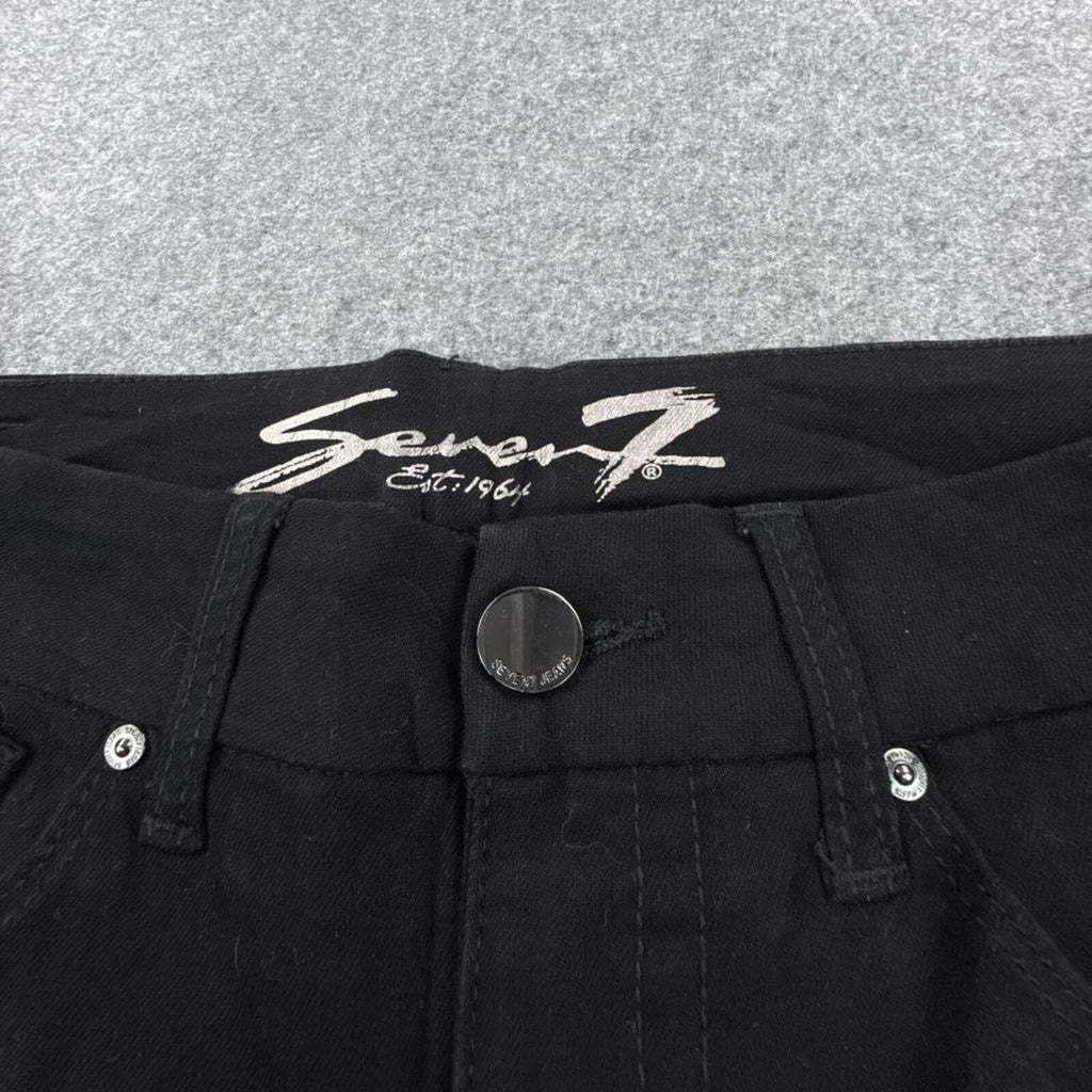 Seven7 women's Y2K hip-hop black skinny jeans
