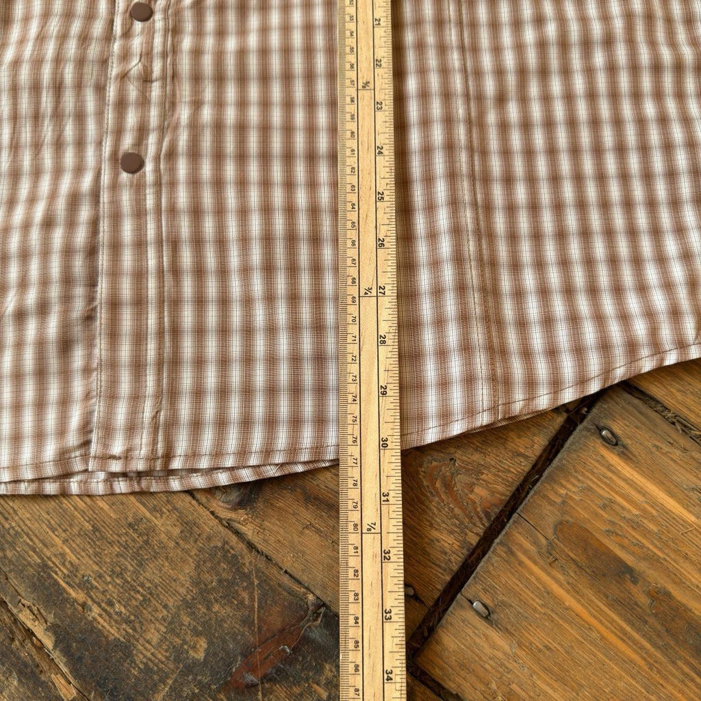 All Terrain Gear x Wrangler Brown and White Checkered Button-up Shirt
