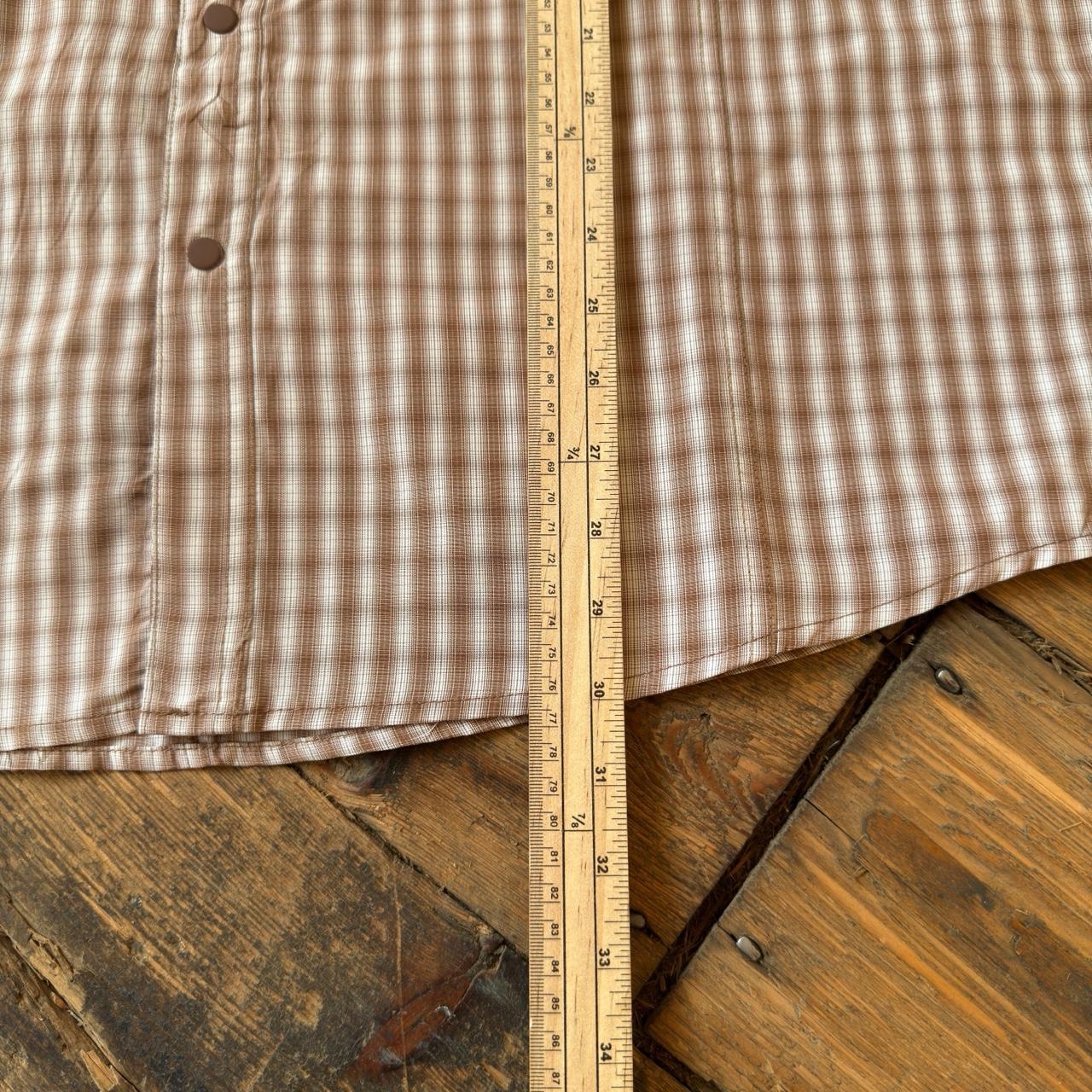 All Terrain Gear x Wrangler Brown and White Checkered Button-up Shirt