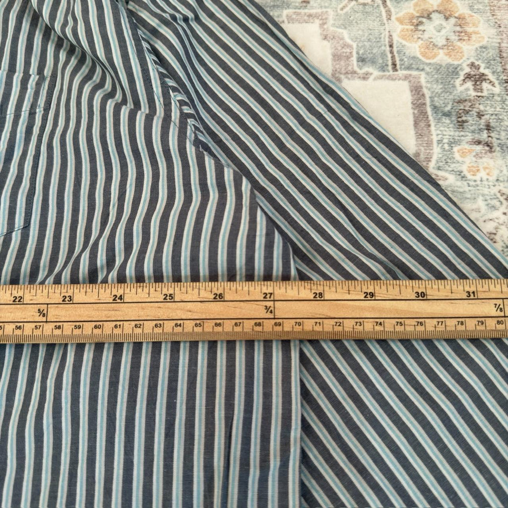 Lee Blue Striped Button-up Long-sleeved Shirt Size 2XL