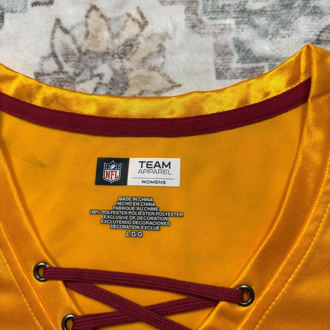 NFL Washington Redskins Jersey in Metallic Yellow Women’s Size L