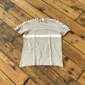 Adidas T-Shirt in Heather Gray with White Stripe Size L
