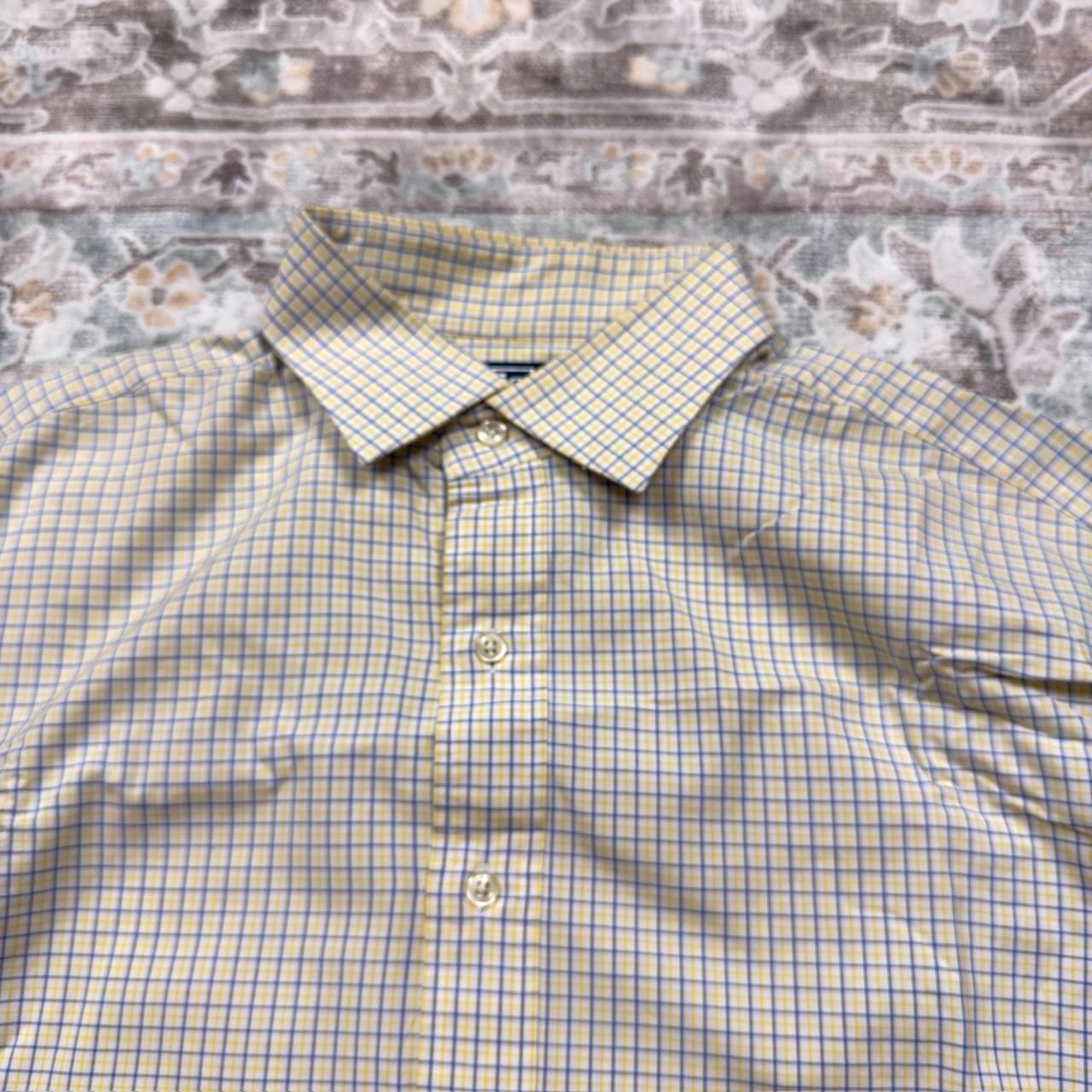 Polo Ralph Lauren Regent Classic Fit Blue and Yellow Checkered Long-sleeved Button-up Shirt Size 16