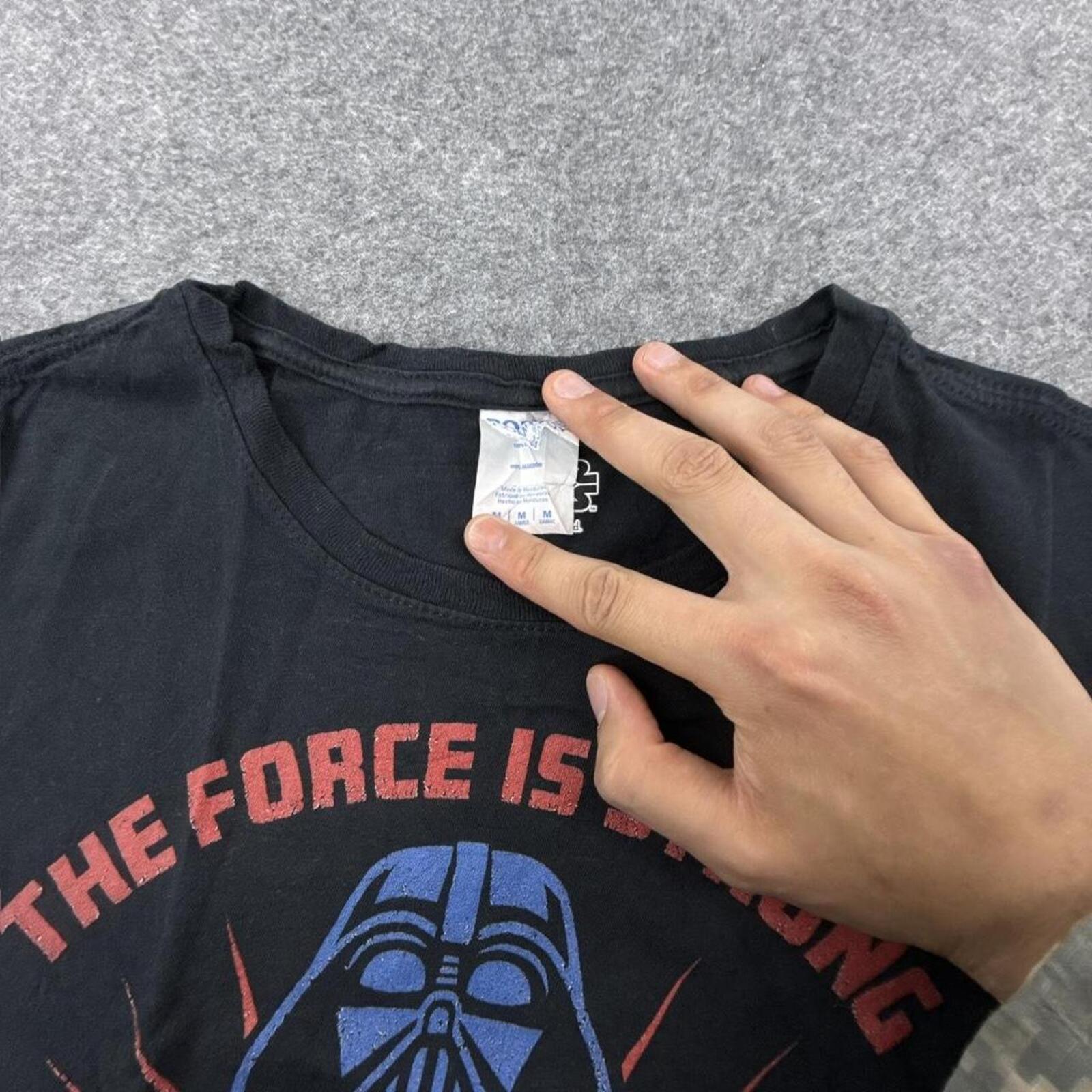 Black Star Wars Darth Vader The Force Is Strong With My Mom graphic tee