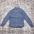 Tommy Hilfiger Blue Striped Long-sleeved Button-up Shirt Size M