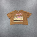 Brown cropped Desert graphic tee