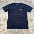 Carhartt Loose Fit Navy Blue Pocket T-Shirt Size S
