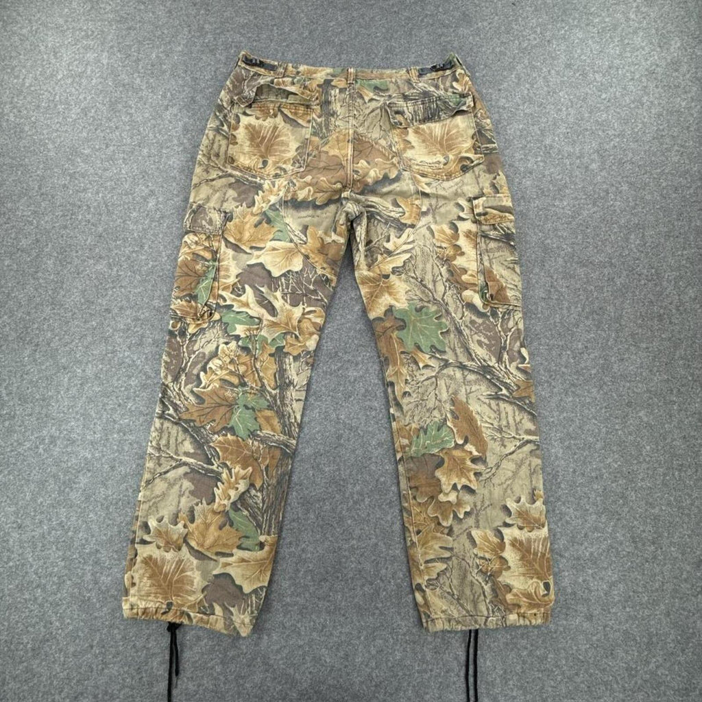 Walls 90s style camo cargo pants with adjustable ankle straps