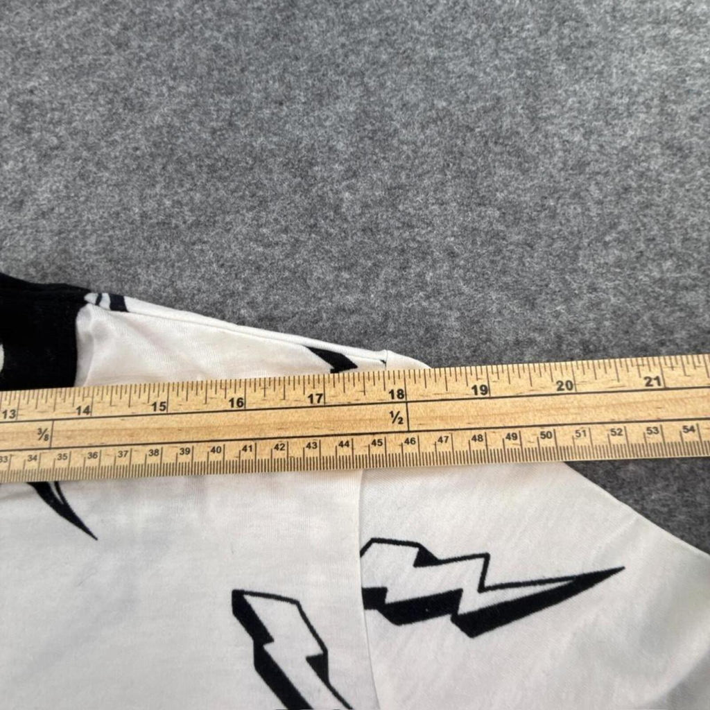Lularoe white and black lightning bolt t-shirt