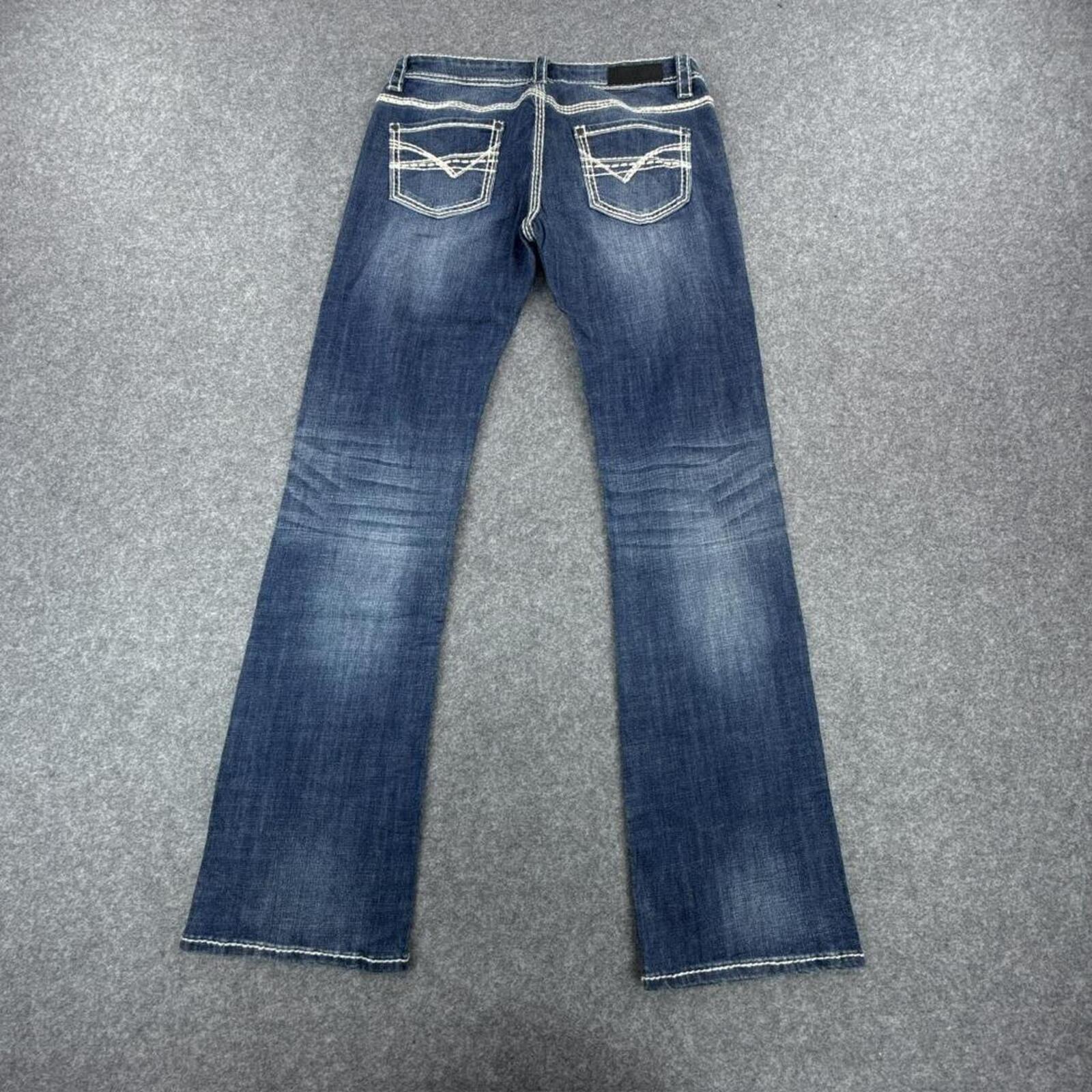 Blue Rock & Roll Cowgirl women's Y2K low-waist bootcut jeans #bootcutjeans