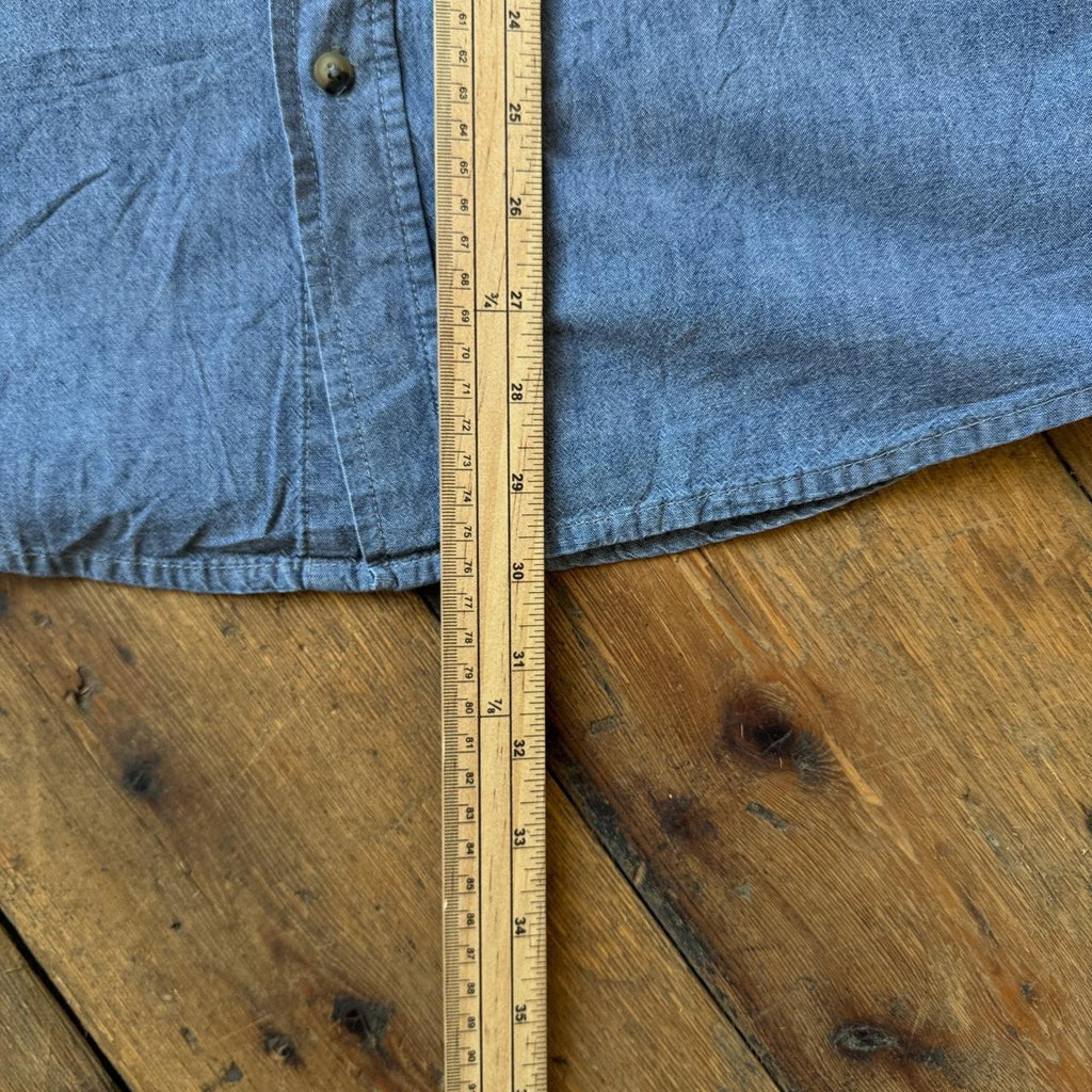 Wrangler Denim Blue Button-up Short with Front Pockets